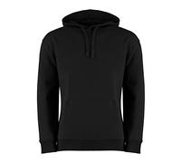 Kustom Kit Men's Pullover Hoodie Regular Fit Hooded Sweatshirt, Black, LGE