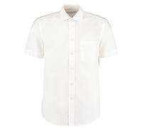 Kustom Kit Men's Short Sleeve Classic Fit Business Shirt, White, 16