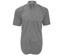 Kustom Kit Mens Short Sleeve Corporate Oxford Shirt (15inch) (Silver Grey)