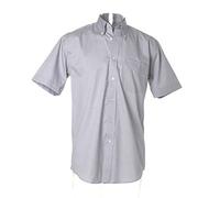 Kustom Kit Mens Short Sleeve Corporate Oxford Shirt BC595 17.5inch Silver Grey
