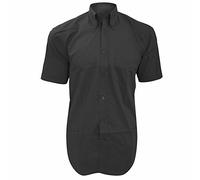 Kustom Kit Mens Short Sleeve Corporate Oxford Shirt (18.5inch) (Charcoal)