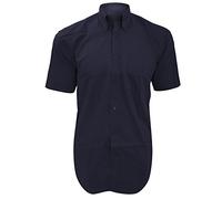 Kustom Kit Mens Short Sleeve Corporate Oxford Shirt (19inch) (Midnight Navy)