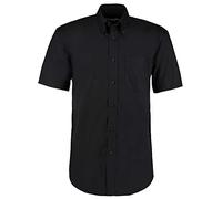 Kustom Kit Mens Short Sleeve Corporate Oxford Shirt Black 15.5