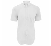Kustom Kit Men's Short Sleeve Corporate Oxford Shirt in White | Size: 14.5 in Kustom Kit White 14.5 in