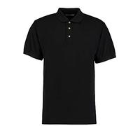 Kustom Kit Mens Short Sleeve Polo Shirts, Black, X-Large. KK400