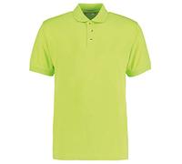 Kustom Kit Mens Short Sleeve Polo Shirts, Lime, Large. KK400