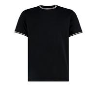 Kustom Kit Mens Short Sleeve T-Shirt, Black/White/Grey, XX-Large. KK519