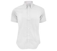 Kustom Kit Mens Short Sleeve Tailored Fit Premium Oxford Shirt (19inch) (White)