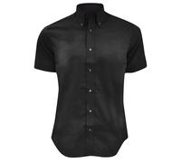Short Sleeve Tailored Fit Premium Oxford Shirt Kustom Kit Black 19.5 in