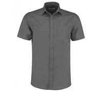 Kustom Kit Mens Short Sleeve Tailored Poplin Shirt (14.5) (Graphite)