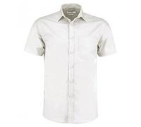 Kustom Kit Mens Short Sleeve Tailored Poplin Shirt (15.5) (White)