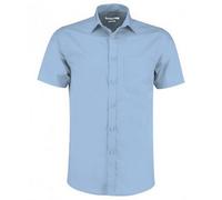 Kustom Kit Men's Short Sleeve Tailored Poplin Shirt in Light Blue | Size: 19.5 in Kustom Kit Light Blue 19.5 in