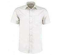 Kustom Kit Men's Short Sleeve Tailored Poplin Shirt in White | Size: 18.5 in Kustom Kit White 18.5 in