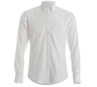 Kustom Kit Men's Slim Fit Long Sleeved Oxford Work Shirt in White | Size: 17 inches Kustom Kit White 17 inches
