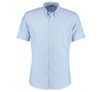 Kustom Kit Men's Slim Fit Short Sleeve Oxford Shirt in Light Blue | Size: 16.5 in Kustom Kit Light Blue 16.5 in