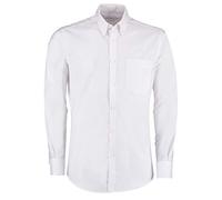 Kustom Kit Mens Slim Fit Stretch Long Sleeve Oxford Shirt (18.5in) (White)