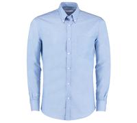 Kustom Kit Slim Fit Stretch Oxford Shirt Light Blue 18.5in