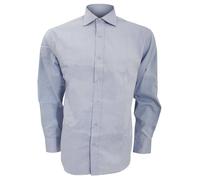 Kustom Kit Men's Superior Oxford Long Sleeved Shirt in Light Blue | Size: 17.5 in Kustom Kit Light Blue 17.5 in