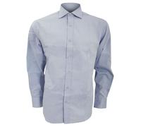 Kustom Kit Men's Superior Oxford Long Sleeved Shirt in Light Blue | Size: 18.5 in Kustom Kit Light Blue 18.5 in