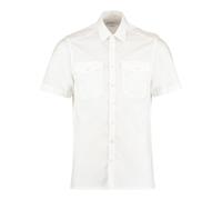 Kustom Kit Men's Tailored Fit Short Sleeved & Pen Holder Pilot Shirt