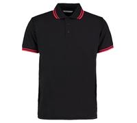 Kustom Kit Men's Tipped Classic Polo Shirt in True Black | Size: 2XL Kustom Kit True Black 2XL