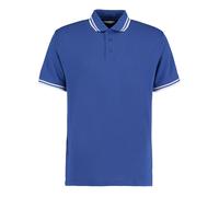Kustom Kit Men's Tipped Cotton Pique Polo Shirt in Mid Blue | Size: Medium Kustom Kit Mid Blue M