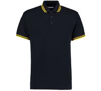 Kustom Kit Men's Tipped Cotton Pique Polo Shirt in Mid Navy | Size: 2XL Kustom Kit Mid Navy 2XL