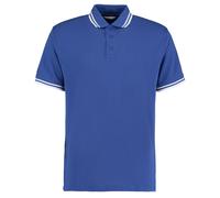 Kustom Kit Men's Tipped Piqué Short Sleeve Polo Shirt in Bright Blue | Size: Medium Kustom Kit Bright Blue M