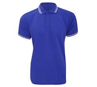 Kustom Kit Mens Tipped Piqué Short Sleeve Polo Shirt (XL) (Royal/White)