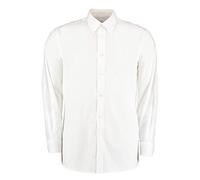 Kustom Kit Men's Workforce Shirt Regular Fit Plain Button Down Long Sleeve Business Shirt, White, 16.5 (Manufacturer Size:Large)