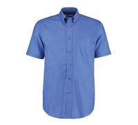 Kustom Kit Men's Workwear Oxford Classic Short-Sleeved Shirt in Mid Blue | Size: 17.5 in Kustom Kit Mid Blue 17.5 in