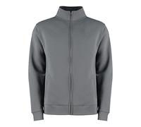Kustom Kit Men's Zipped Sweatshirt Regular Fit, Dark Grey, LGE