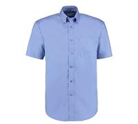 Kustom Kit Oxford Shirt Mid Blue 17.5inch - Button Down Collar, Breast Pocket