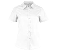 Kustom Kit Poplin Tailored Short-Sleeved Shirt - White, 26 UK