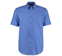 Kustom Kit Shirt Short Sleeve Oxford Formal Double Pleat Chest Pocket Top
