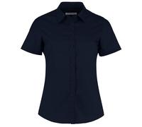 Kustom Kit Shirt Short Sleeve Poplin Versatile Work Business Top Stand Up Collar
