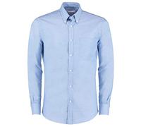 Kustom Kit Men's Slim Fit Stretch Oxford Shirt - Light Blue, 18.5in