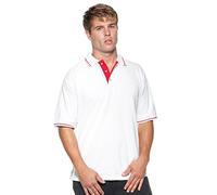 Kustom Kit St.Mellion Pique Polo Colour=White/Navy Size=M