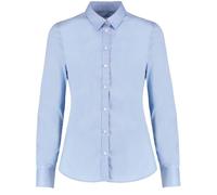 Kustom Kit Stylish Tailored Fit Long Sleeve Stretch Oxford Shirt