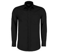 Kustom Kit Tailored Fit Long Sleeve Poplin Shirt for Men