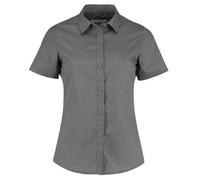 Kustom Kit Tailored Fit Short Sleeve Poplin Shirt with Rounded Hem