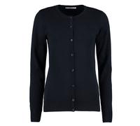 Kustom Kit Women's Arundel Crew Neck Classic Long-Sleeved Cardigan in Navy | Size: 6 Kustom Kit Navy 6