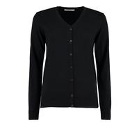 Kustom Kit Women's Arundel V Neck Long-Sleeved Cardigan in Black | Size: 18 Kustom Kit Black 18