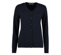 Kustom Kit Women's Arundel V Neck Long-Sleeved Cardigan in Navy | Size: 14 Kustom Kit Navy 14