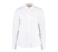 Kustom Kit Women's City Business Blouse Long Sleeve Cotton Easy Iron White