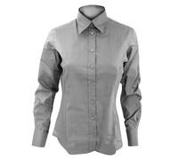 Kustom Kit Women's Corporate Long Sleeve Oxford Shirt in Silver | Size: 26 Kustom Kit Silver 26