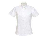 Kustom Kit Womens corporate Oxford blouse short sleeved White 18