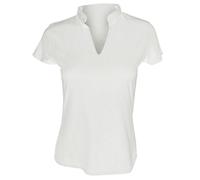 Kustom Kit Women's Corporate Short Sleeve V-Neck Mandarin Collar Top in White | Size: 12-14 Kustom Kit White 12-14