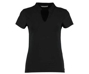 Kustom Kit Women's Corporate V Neck Top in Black | Size: 8-10 Kustom Kit Black 8-10