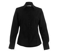 Kustom Kit Womens/Ladies Long Sleeve Business/Work Shirt (14) (Black)